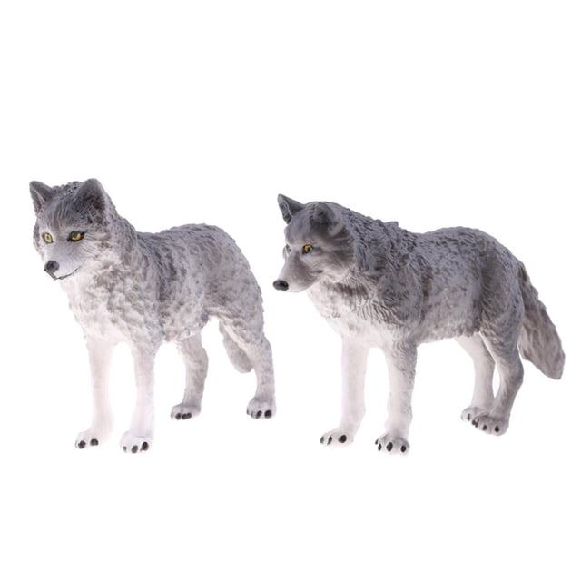 2 Piezas Ciencia Realista Zulema Modelo Animal Gris Decoración Del Hogar