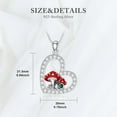 thumbnail image 5 of Snail Mushroom Necklace for Women, 925 Sterling Silver Red Mushroom necklace with Heart May Birthstone Snail Mushroom Pendant Anniversary Birthday Christamas Gifts for Women/Mom/Wife, 5 of 7
