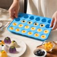 thumbnail image 3 of 24 Cups Silicone Muffin Pan Mini Cupcake Pan, Nonstick Food Grade Silicone Baking Pan 1 Pack (Blue), 3 of 3