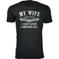 thumbnail image 1 of Men's Best Father's Day T-shirts Ever - My Wife Says I Only have 2 Flaws, 1 of 2