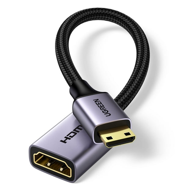 Adaptador UGREEN Mini HDMI a HDMI 4K 60Hz HDR 3D - Gris