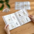thumbnail image 3 of 84/160 Grid Dustproof Ring Necklace Transparent Photo Album Jewelry Storage Book Ziplock Bag Bracklet Display Organizer 160 GRIDS, 3 of 8