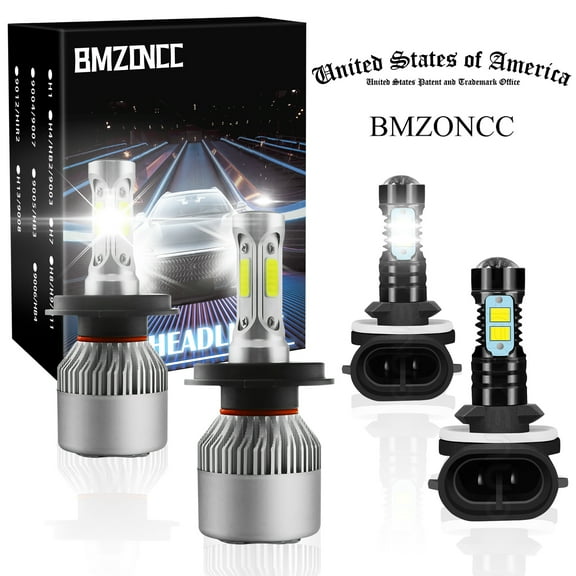 For 2005-2009 Hyundai Tucson LED Headlight Bulbs 9003/H4 HighLow Beam 881 Fog Light 4pcs