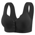 thumbnail image 2 of Bixock Plus Size Bra for Women Push Up Bra Wireless Tank Bra Front Closure Lift Support Wide Straps Breathable Everyday Casual Comfortable Women Under Wear, 2 of 5