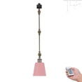 thumbnail image 1 of FSLiving H Type Track Lighting, Adjustable Island Lighting Remote Control with Color Changing RGBW A19 Smart Bulb DIY Ceiling Spotlight H Track Mounted for Vaulted Ceiling Disco Ball Macaron Pink, 1 of 9