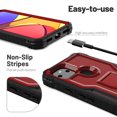 thumbnail image 2 of ExoGuard For Google Pixel 5A 5G Case, Phone Case with Screen Protector and Kickstand (Red), 2 of 7