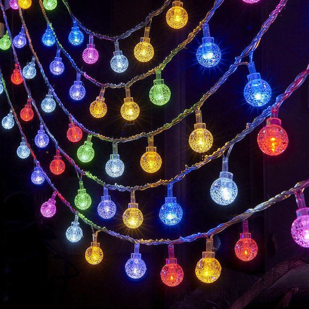 Guirnalda de luces Led con forma de globo, luces de hadas con enchufe USB, lámpara impermeable de 20 Leds, decoración de Navidad, vacaciones, bodas y fiestas