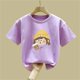 thumbnail image 4 of Blusas y camisas de manga corta con cuello redondo para niños Camiseta de verano de manga corta estampada para niñas Jersey elegante de cuello redondo para niñas Top de algodón para niños, 4 of 6