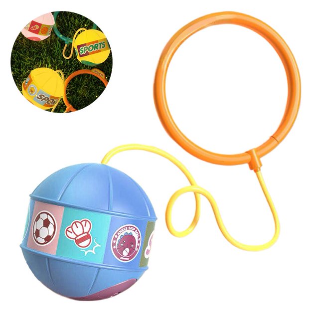 Luminous Jumping Ball Toy - Kids Exercise & Sports Fun, Indoor & Outdoor Play, Fluorescent Design, Soft Rubber Rope, Lightweight & Flexible