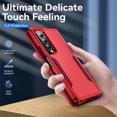 thumbnail image 5 of Jiahe Cover For Samsung Galaxy Z Fold4 7.6 inch Case,Shockproof PC Hard Cover  Anti-Drop Protective Case For Samsung Galaxy Z Fold4,Red+Rose, 5 of 7