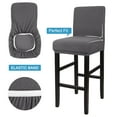 thumbnail image 4 of Unique Bargains Bar Stool Covers for Bar Counter Short Back Chair Slipcovers Grey 4 Pcs, 4 of 8