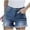 Light Blue, variant on Womens Jean Shorts Pocket Pants Female Bottom Casual High Waisted Casual Stretchy Raw Edge Hemline Denim Shorts