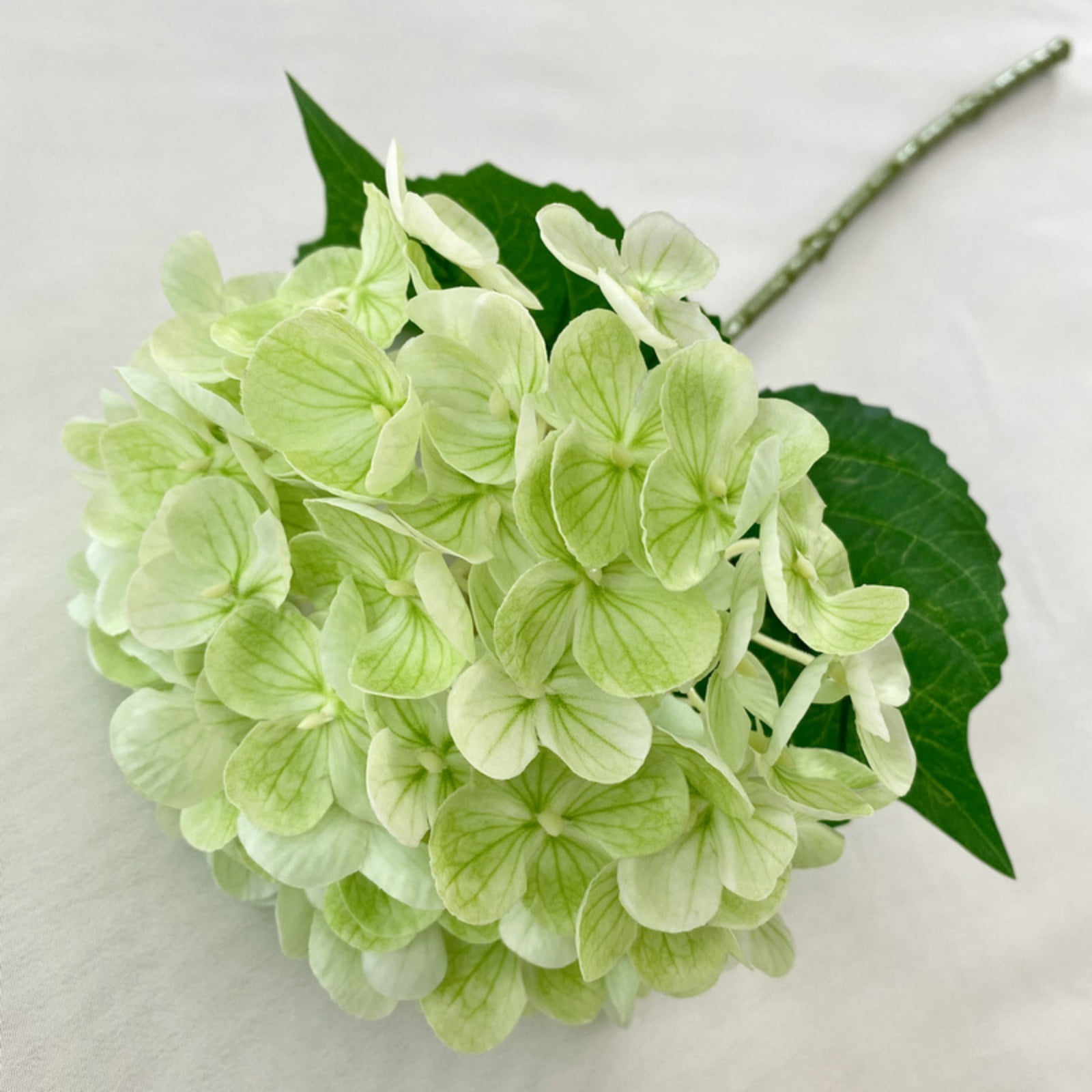 4Pcs Real Touch Hydrangea Artificial Flowers, Fake Hydrangea Flowers, 17" Lifelike Faux Hydrangea Flowers for Wedding Bouquet Home Decor Centerpieces green