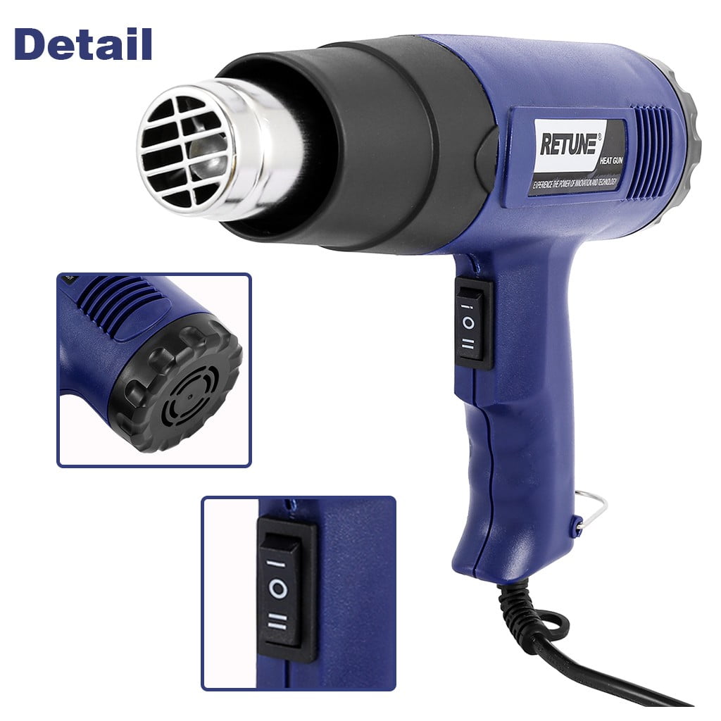 1800W Heat Gun Hot Air Wind Nozzle Power Tool Paint Stripper Dual  ☆ 