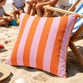 thumbnail image 1 of CaiYueKe Outdoor Waterproof Pillow Cover, 18 x 18 inch Striped Pattern Decorative Cushion Case, Patio Garden Balcony Sofa Chair Throw Pillowcase, Weather Resistant Home Decor, 1 of 7