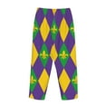 thumbnail image 4 of Kdxio Women's Comfy Stretch Mardi GrasPrint Drawstring Pajama Pants-Medium, 4 of 9