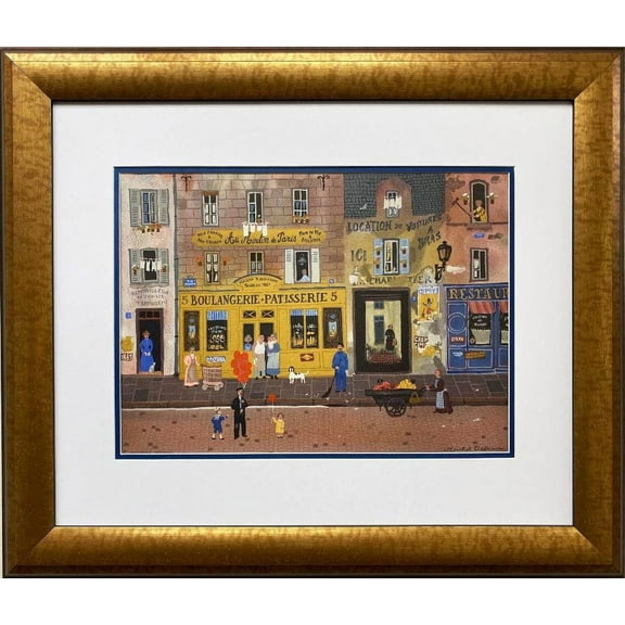 Michel Delacroix "AU MOULIN De PARIS" Newly Custom Framed Stone Lithograph Art Generic