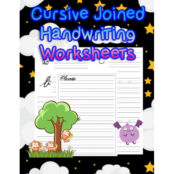 Cursive Joined Handwriting Worksheets: handwriting tracing workbook-handwriting practice paper for kids-handwriting practice sheets (Paperback)