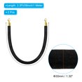 thumbnail image 2 of Unique Bargains 3.3 Feet Black Velvet Stanchion Rope Crowd Control Barrier Rope with Snap Hooks, Golden 2 Pack, 2 of 6
