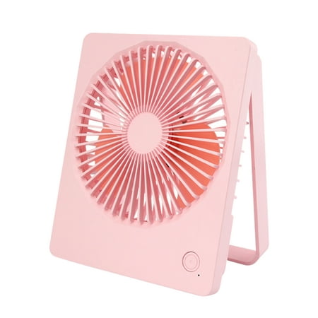 

Mewmewcat Portable Desk Fan Rechargeable Battery Fan 180° Foldable Stand 2 Levels LED Light 3 Speeds Mini Desktop Hanging Fan Whisper Quiet for Office Home Travel On The Go