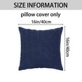 thumbnail image 5 of Unique Bargains 4 Pcs Soft Cozy Throw Pillow Covers 12" x 20" Dark Blue/Blue Flower, 5 of 6