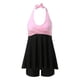 thumbnail image 3 of Gibobby Conjunto de traje de baño de bikini Trajes de baño Tankini de dos piezas para mujer con pantalones cortos Halter con cuello en V Trajes de baño F(Rosa,G), 3 of 5