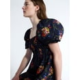 thumbnail image 4 of Free Assembly Women's and Women's Plus Puff Sleeve Peasant Mini Dress, Sizes XS to 4X, 4 of 5