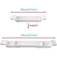 thumbnail image 6 of Mornenjoy Bath Tray for Tub,Bathtub Caddy Tray, Expandable Bath Tub Table Tray Bathtub Shelf Caddy Tray Bath Stand Kitchen Shelf Bathroom Bath Board Organizer Trays for Wine Book Bath Products (White), 6 of 6