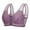 Purple, variant on Ohufall Plus Size Sport Bras for Women Breathable Mesh Full Coverage Soft Bras Light Front-Closing Wireless Gathering Push Up Bralettes
