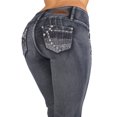 thumbnail image 2 of Fashion2Love High Waist Colombian Style Butt Lifting Stretch Boot Leg Jeans, 2 of 7