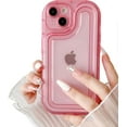 thumbnail image 2 of Compatible with iPhone 11 Case,Transparent Candy Color Bumper Shockproof Silicone Phone Case for iPhone 11,Pink, 2 of 11