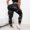 Black, variant on Tie Dye Hidden Scrunch Leggings for Women Tummy Control Butt Lifting Yoga Pants High Waist Compression Workout Tight,M,Black