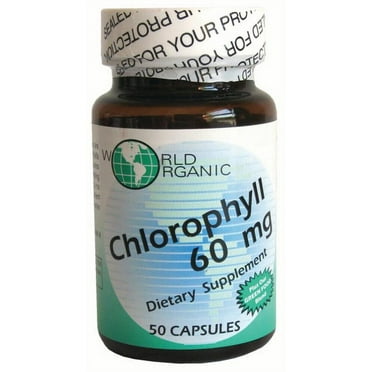 Organic Chlorophyll 60mg World Organics 50 Caps
