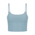thumbnail image 1 of PEASKJP Women's Basic Tank Tops Sleeveless Ribbed Knit Casual Crop Tank Top, Dark Blue S, 1 of 3