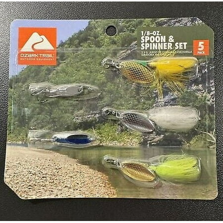 Ozark Trail 1/8 oz. Inline Spinner and Spoon Kit 5 Pack Assorted Colors