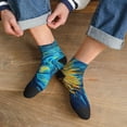 thumbnail image 3 of Naloa Starry Sunflower Dreamscape Ankle Socks for Women Non Slip Socks No Show Socks Classic Low Cut Casual Socks Casual Socks, 3 of 7