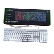 MORESEC under $5 1Pcs Gaming Keyboard, Colorful LED Backlit USB Wired Gaming Keyboard,Crack RGB Illuminated Mechanical Feel Keyboard,104 Keys Multimedia PC Desktop Keyboard