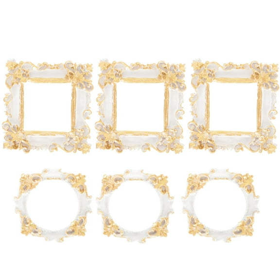 KALLORY 6-Piece Miniature Vintage Photo Frames Set for Crafts Style Wall Hanging Home Decor