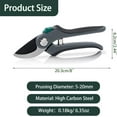 thumbnail image 2 of 8" Bypass Pruning Shears Gardening Pruners Heavy Duty Secateurs Clippers Handheld Garden Tools for Rose Flower Plants Trimming, 1 Inch Cut, 2 of 5