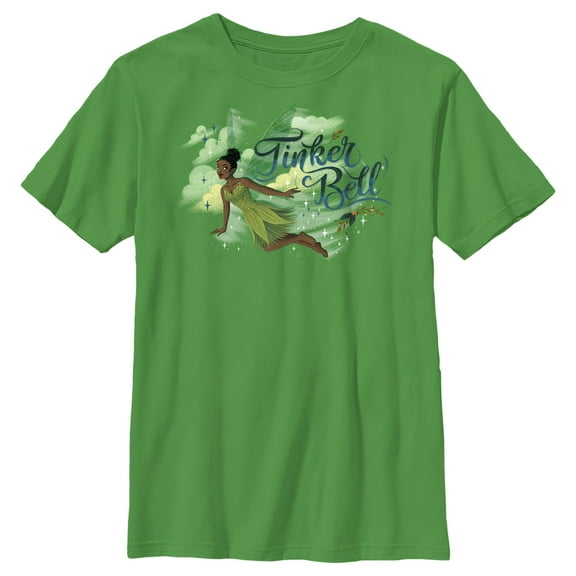 Boy's Peter Pan & Wendy Tinker Bell Portrait Graphic Tee Kelly Green X Small