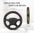 thumbnail image 3 of Cauagu Vintage Butterfly Green Print Car Steering Wheel Cover - Universal Car Accessory for Diverse Cars for Steering Wheel with a Diameter of 14.5"-15", 3 of 7