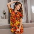 thumbnail image 3 of Sikiie Sunflower4 Print Women's Short-sleeved Nightdress, Round Neck Pullover Nightdress Pajamas Summer Home Wear, 3 of 6