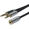 thumbnail image 1 of Monoprice 6-Inch 3.5mm Stereo Jack Splitter for Mobile, Retail Packaging, 1 of 5