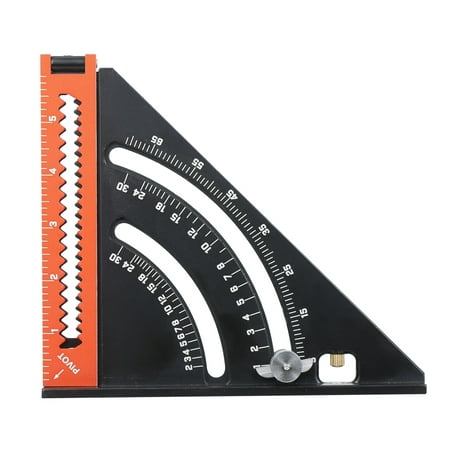 

KKmoon Folding Triangle Square Ruler Goniometer Aluminium Alloy Multifunction Measuring Ruler Metric Woodworking Positioning Tool Angle Adjusting 6-inch Extendable