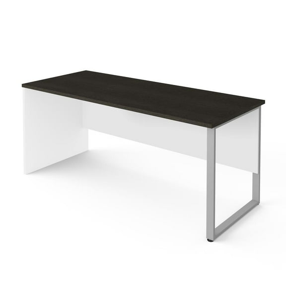 Bestar Pro-Concept Plus 72" Table Desk in White and Deep Gray