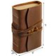 thumbnail image 2 of Leather Journal Writing Notebook for Women Men Unlined Paper 400 Kraft Pages, 7 X 5 inches, Vintage Journal Leather Bound Daily Notepad, Brown, 2 of 4