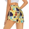 thumbnail image 2 of Uemuo Musical Instruments Pattern Women's Athletic Shorts High Waisted Running Shorts with Liner Pockets Gym Elastic Workout Shorts-Small, 2 of 9