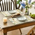 thumbnail image 3 of Sm:)e 4 Set Total 16PCS Seasonal Decorative Placemats, All Season Polyester Durable Vintage Rustic Table Mats for Kitchen Home Farmhouse Cabin Decor Holiday Celebration, 3 of 8