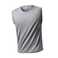 thumbnail image 5 of Ecqkame Men's Dry Workout T-Shirts Athletic Running Loose Breathable Tee Short Sleeve Crew Neck Gym Casual Tops Gray XL, 5 of 5