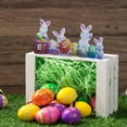 thumbnail image 5 of CoreLiving Resin Easter Bunny Rabbit Figurine Set with Eggs for Spring Home Table Centerpiece Farmhouse Indoor Office Mantel Decor Happy Easter Decoration, 5 of 7